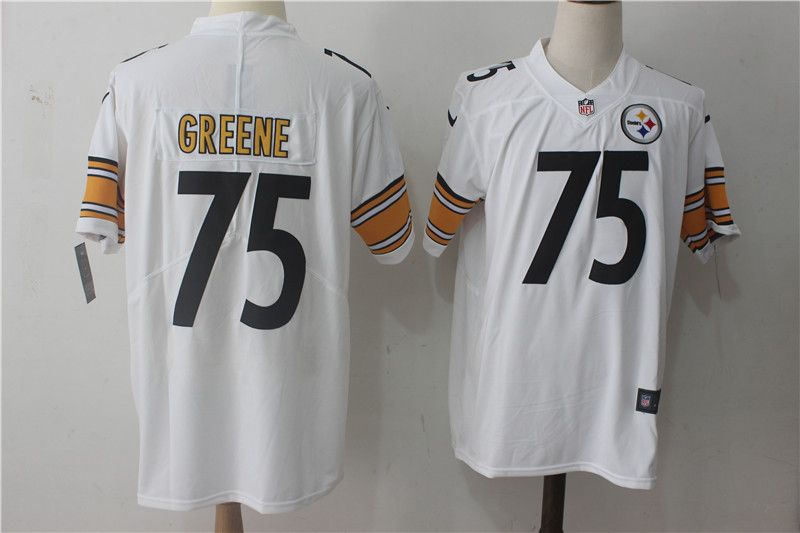 Men Pittsburgh Steelers #75 Greene White Nike Vapor Untouchable Limited NFL Jerseys